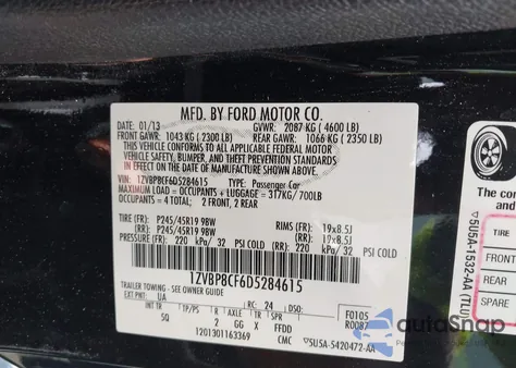 2013 Ford Mustang Gt Premium from USA, damaged, VIN 1ZVBP8CF6D5284615